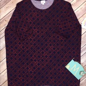 LuLaRoe Irma size M Orange Diamond ♦️ Tunic Shirt